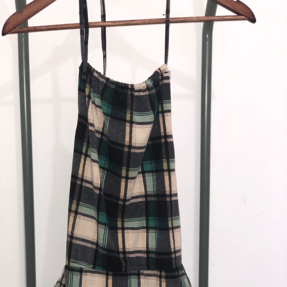 Emory Park Plaid Halter Bodysuit